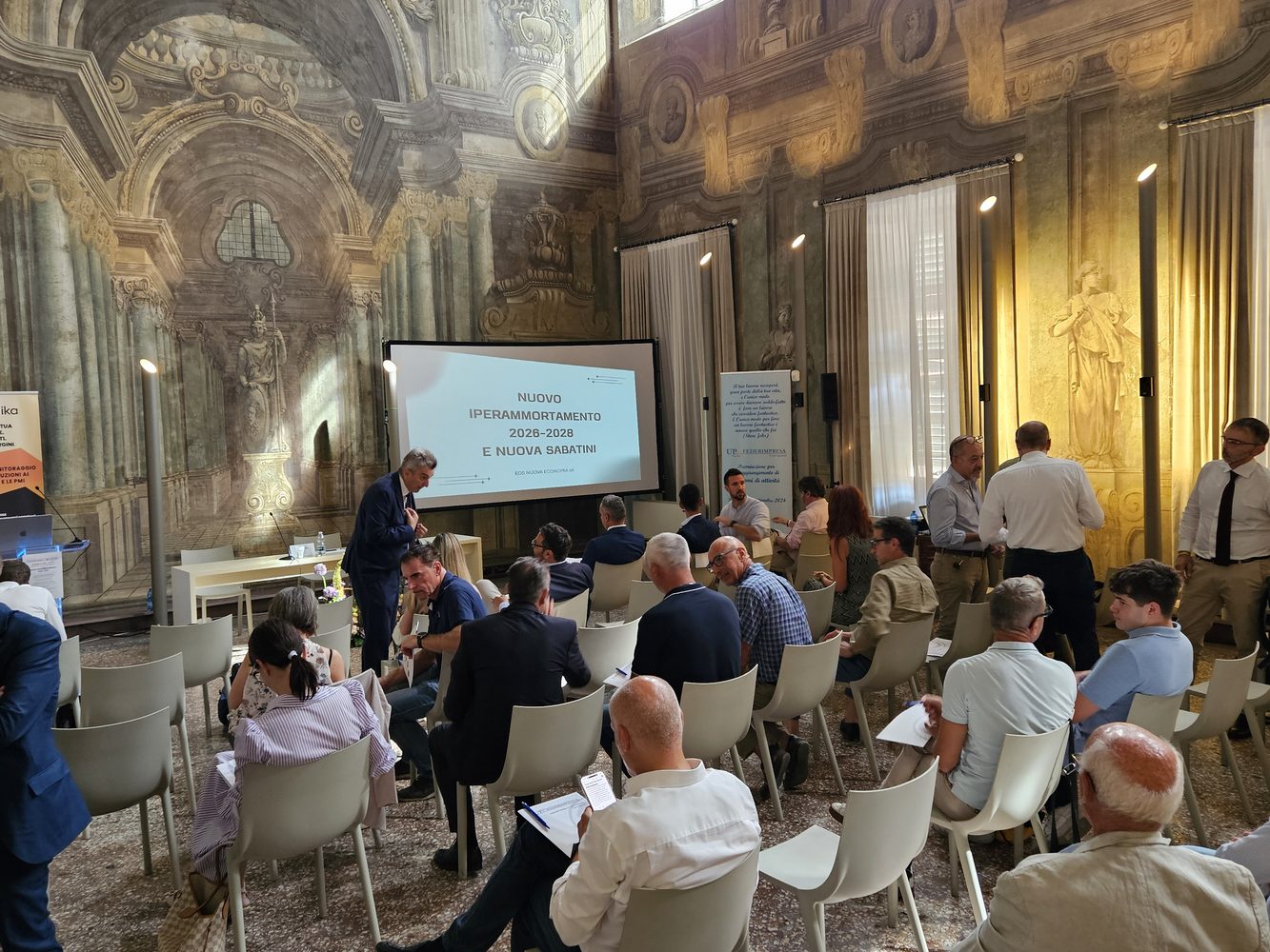 Platea del convegno a Palazzo Costa