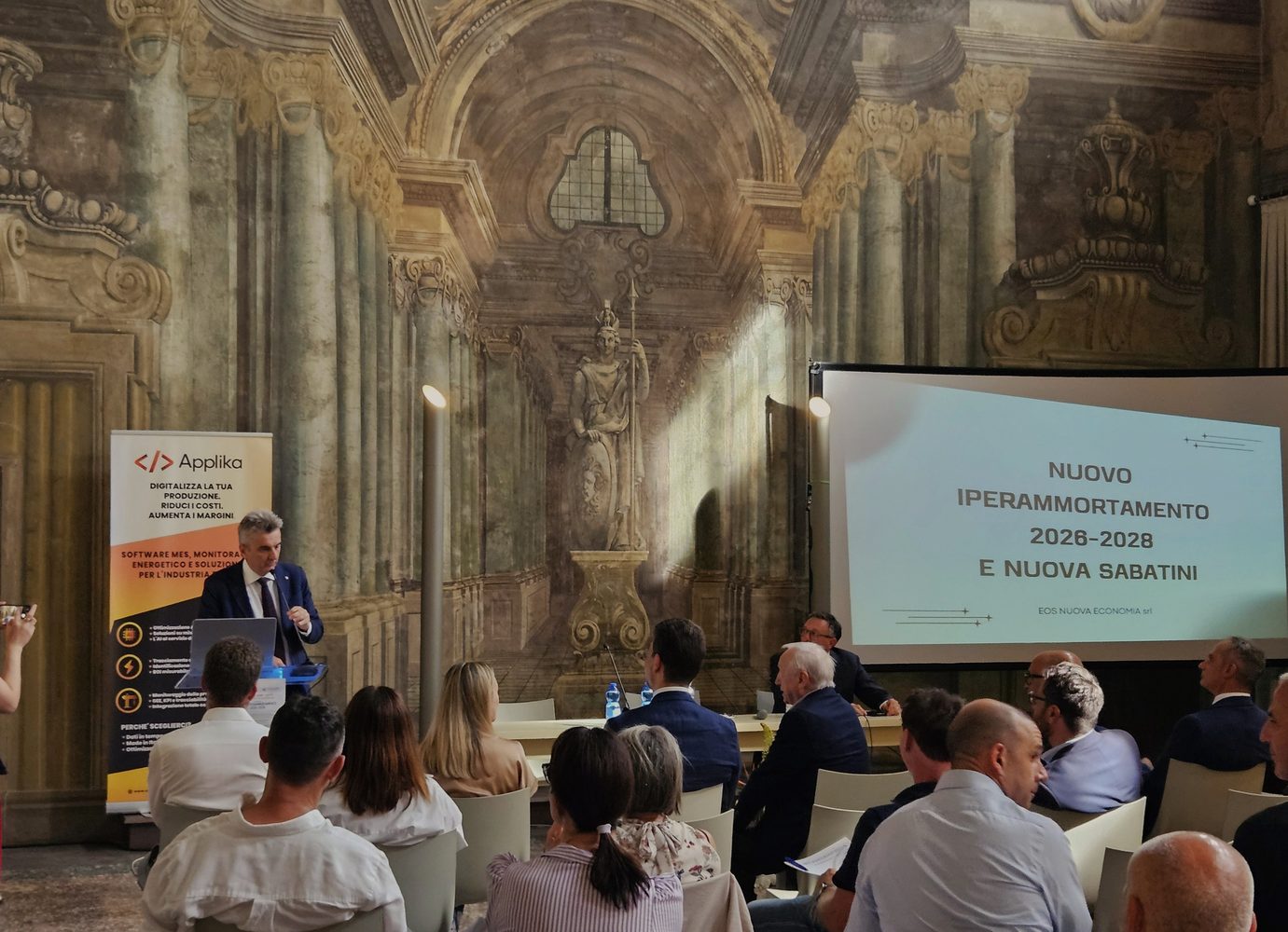 Intervento durante il convegno dedicato alle imprese